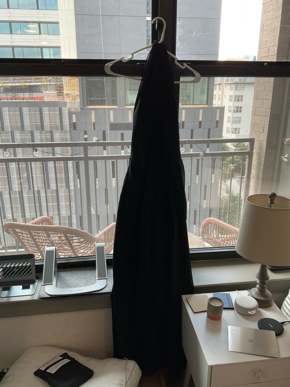Revelry Athena Chiffon Dress, Black, Size 2 - Picture 5 of 7